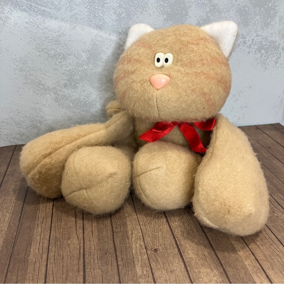 Vintage 1985 Callie Hallmark floppy cat - Rodney and Rhonda Friends - Christmas - Picture 2 of 3